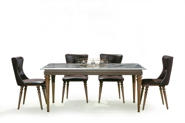 Esszimmer Set Bank Tisch Stühle Essgruppe Tischgarnitur Sideboard 6tlg.