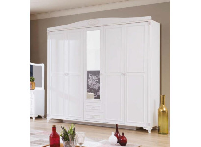 Schlafzimmer Möbel Holz Schrank Kleiderschrank Landhaus Stil Weiß Neu