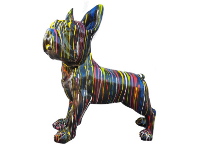 Design Figuren Skulpturen Moderne Bulldogge Hund Skulptur Deko Skulpturen Neu