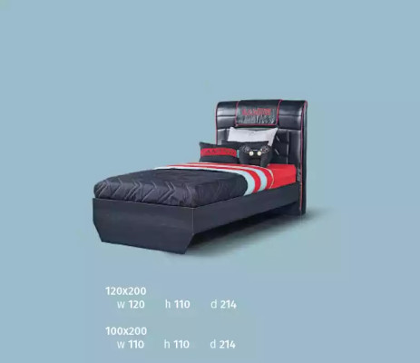 Designer Betten Kinderbett Jugendbett Holzmöbel mit weicher 120x200cm