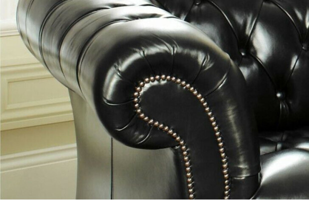 Grüner Chesterfield 3-Sitzer Designer Luxus Dreisitzer Couch