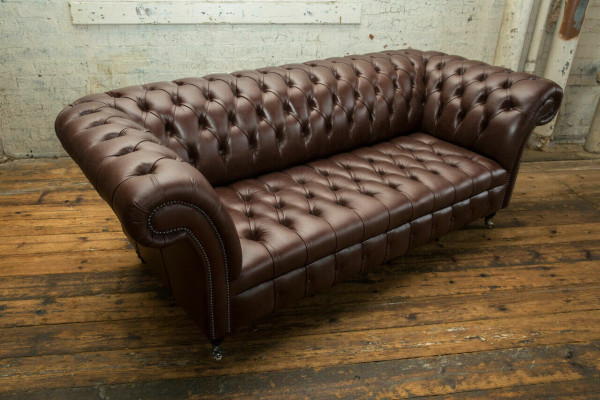 Braunes Chesterfield Sofa Luxus Couch Designer Polster Sofa