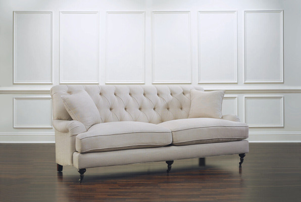 Moderner Weißer Chesterfield Dreisitzer Luxus 3-Sitzer Couch