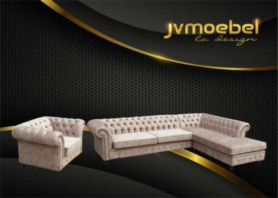 Chesterfield Klassische Wohnzimmer Möbel Ecksofa Sofa Couch Polster
