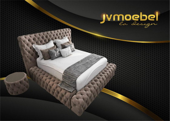 Bett Textil Schlafzimmer Möbel Luxury Moderne Betten Chesterfield Boxspring Neu