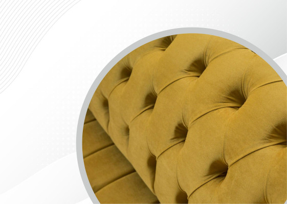 xxl Sofa Couch Chesterfield 225cm Polster Sofas 3 Sitzer Leder Textil Stoff Neu