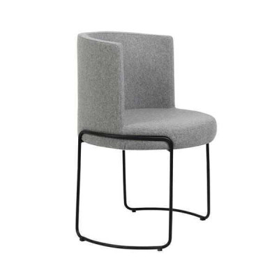 Stuhl Modern Polster Esszimmer Stühle Textil Farbe Grau 1 Sitzer Neu