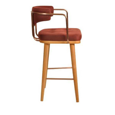 Stilvoll Barhocker Stuhl Designer Holzstuhl Esszimmerstuhl Hocker Bar Braun Neu