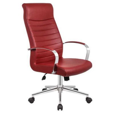 Kunstlederstuhl Design Polstersessel Rot Stühle Esszimmerstuhl Bürostuhl