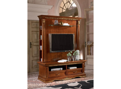 Fernsehschrank Anbauwand Wohnwand TV Schrankwand Massivholz Landhaus Massivholz