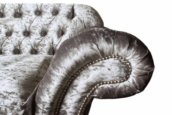 Chesterfield Polster Textil Sofa 2 Sitzer Sofa Design Luxus Stoffsofas
