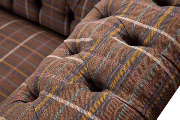 Chesterfield 3 Sitzer Couch Polster Textil Couchen Wohnzimmer Sofa Neu