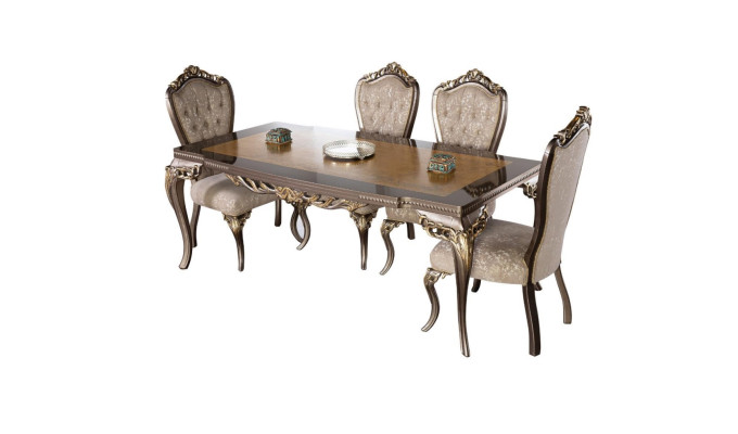 Esszimmer Esstisch Stuhl Set Gruppe Garnitur Tisch Tische Garnitur Luxus 5tlg.