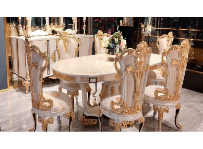 Tisch Luxus Esszimmertisch Esstisch Esszimmer Holz Tische Barock Ess Möbel Neu