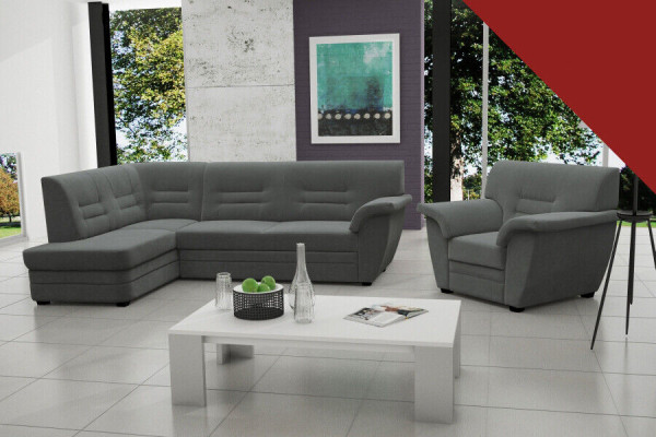 Sofa Schlafsofa Designer Sofa mit Bettfunktion + Bettkasten Ecksofa Couch NEU