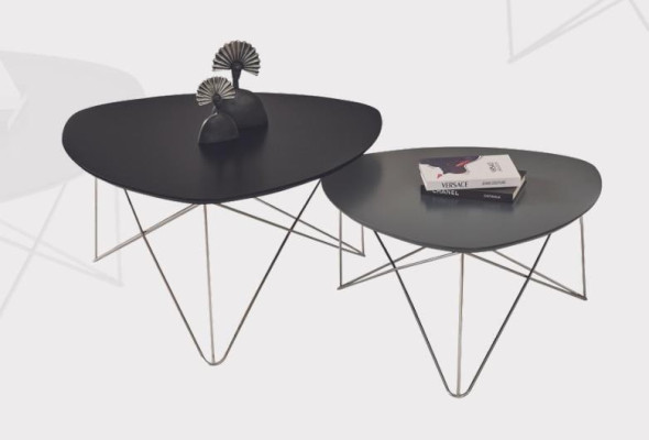 Couchtisch Schwarz Wohnzimmertisch Luxus Couchtische 2х Beistelltisch Tisch neu