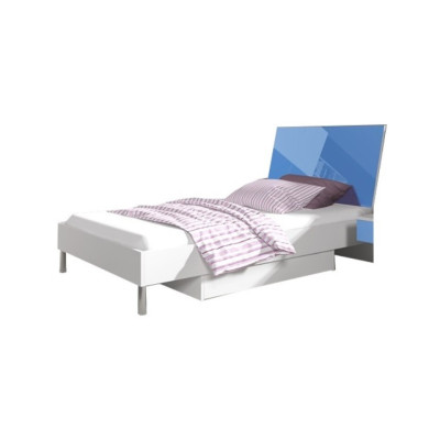 Bett + Nachttisch - Kinderzimmer Schlafzimmer Möbel Betten Blau 2tlg. Set Neu
