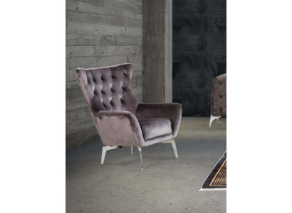 Luxus Sessel Einsitzer 1 Sitzer Polster Designer Textil Stoff Modern