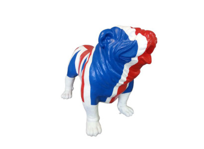 Garten Dekoration Jack Union Bulldog Statue Figur Deko Statuen Skulptur Figuren