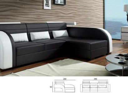 Leder Sofa mit USB Polster Ecksofa Wohnlandschaft Polsterecke Sofa Bergamo Couch