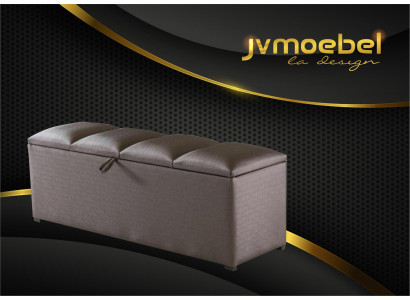 Truhe Aufbewahrung Box Luxus Schlafzimmer Hocker Textil Fußhocker 100x60x40 neu