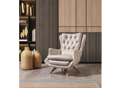 Wohnzimmer Sessel Design Couch  Textil  Luxus Polster Sitzer Neu Modern