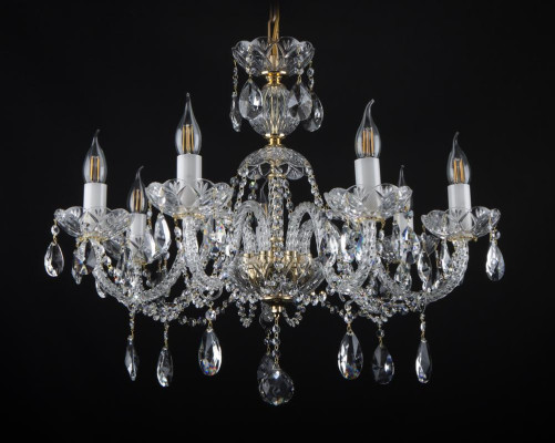 -Luster Hänge Lampe Kristall Leuchten Decken Kronleuchter Leuchte Bohemia Lampen