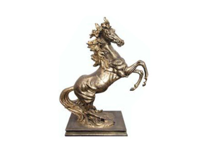 Skulptur pesare Abstrakte Kupfer Farbig Pegasus Pferd Statuen Dekoration Pferde