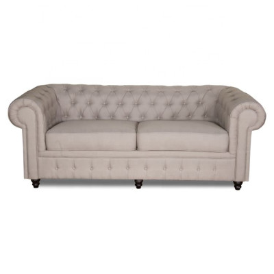 jvmoebel ® - Textil Sofa Couch - Beige Polster Dreisitzer Couch Garnitur Dreier