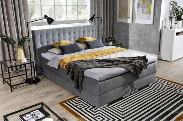 Chesterfield Design Bett Textil Samt Polster Samt Hotel Betten Schlafzimmer Neu