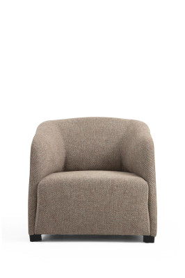 Sessel Ohrensessel Stoff Beige Wohnzimmer Polyester 1 Sitzer Modern