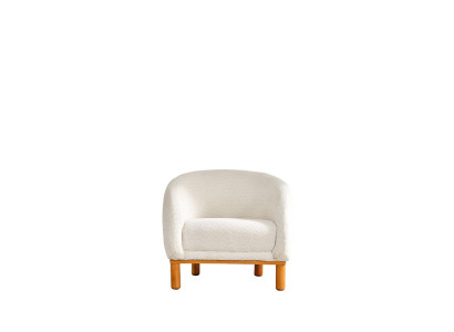 Sessel Cocktailsessel Weiß Ohrensessel Stoffsessel Polster Sitzer