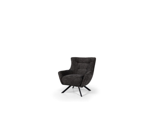 Wohnzimmer Sessel Ohrensessel Stoffsessel Grau Polster Sitz Einsitzer