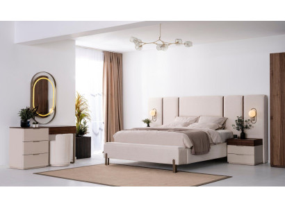 Schlafzimmer Set Luxus Komplettes Bett 2x Nachttisch Schminktisch 4tlg Neu