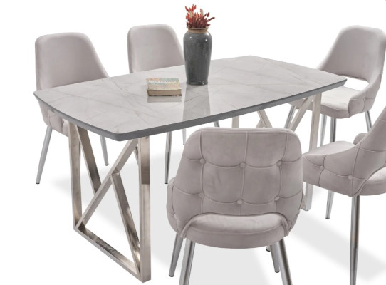 Luxus Tische Esszimmer Tisch Metall Esszimmertisch Moderner Möbel Edelstahl