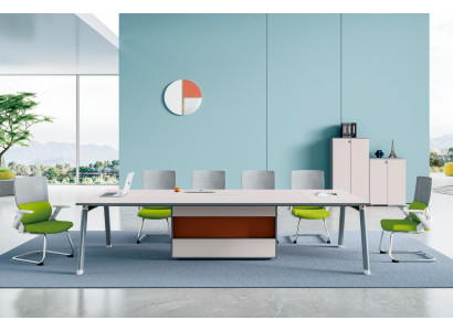 Arbeitszimmer Konferenztisch Designer Holztisch Moderne Edle Bürotische