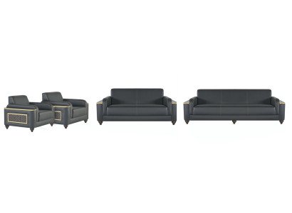 Schwarze Büromöbel Designer Einrichtung Luxus Sitzmöbel Sofas Sessel