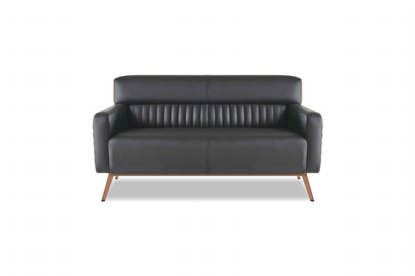 Schwarze Büro Einrichtung Luxuriöse Leder Sofas Designer Sessel Tisch