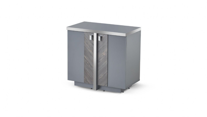 Kommode Modern Design Stil Grau Aktenschrank Einfarbig Stauraum Türen