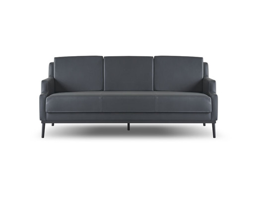 Arbeitszimmer-Set 3tlg 3-Sitzer mit 2x Sessel Dunkelgrau Modern Design