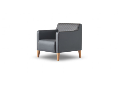 Sessel Schwarz Einfarbig Modern Design Stil Arbeitszimmer Wohnzimmer