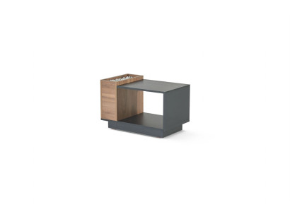 Schwarz-Brauner Arbeitszimmer Couchtisch Designer Ablagetisch Holz Möbel