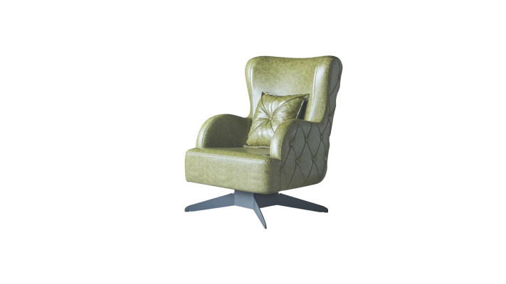 Sofa-Set Kissen Polster 2-Sitzer Leder Sessel Grün Sitzmöbel Chesterfield