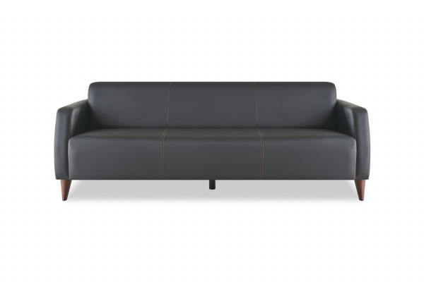 Sofagarnituren Schwarz 3-Sitzer Sessel Braun Farbe Couchtisch Ledersofas