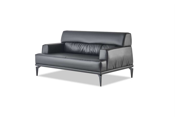 Sofagarnitur Sofas Schwarz Ledersofas Sofa-Set 3-Sitzer 2-Sitzer Sessel
