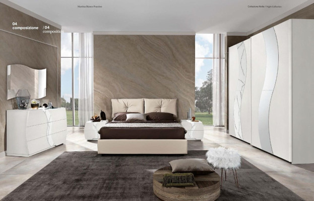 Kleiderschrank mit Schwebetüren Schlafzimmer Schrank Schränke Holz Design Modern