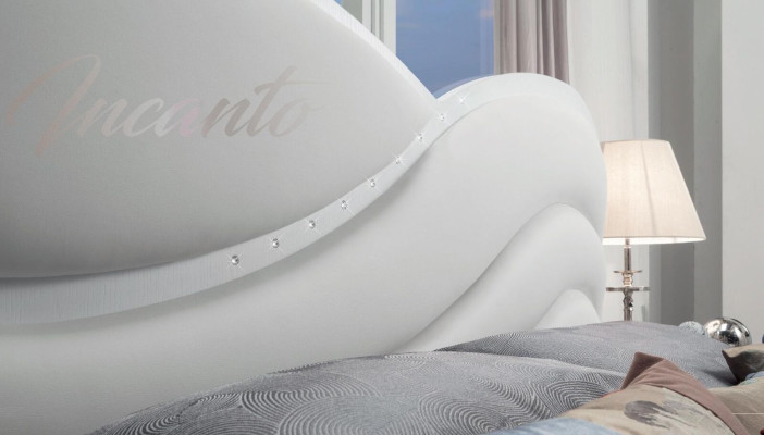 Doppelbett Bett Bettrahmen Bettgestelle Weiß Doppel Modern Luxus Italy Stil Neu