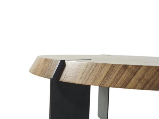 Couchtisch Beistelltisch Designer Tisch Rund Braun Wohnzimmertisch Neu