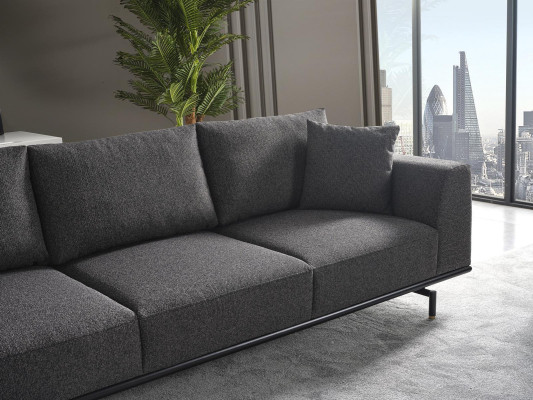 Sofagarnitur 431 Hockere Couchtisch Sitzer Wohnzimmer Design neu 5tlg