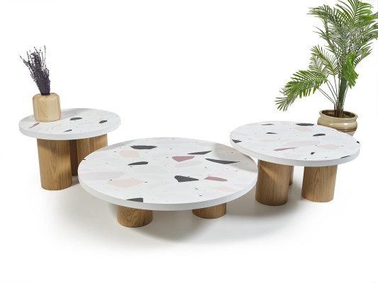 Couchtisch Luxus Design Weiß Holz Tisch Kaffee Beistell Wohnzimmer Neu